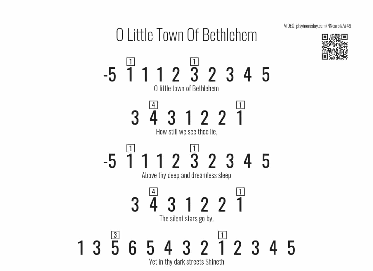 O Little Town Of Bethlehem kalimba song